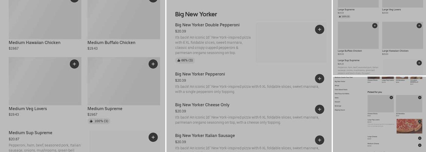 Pizza Hut Menu