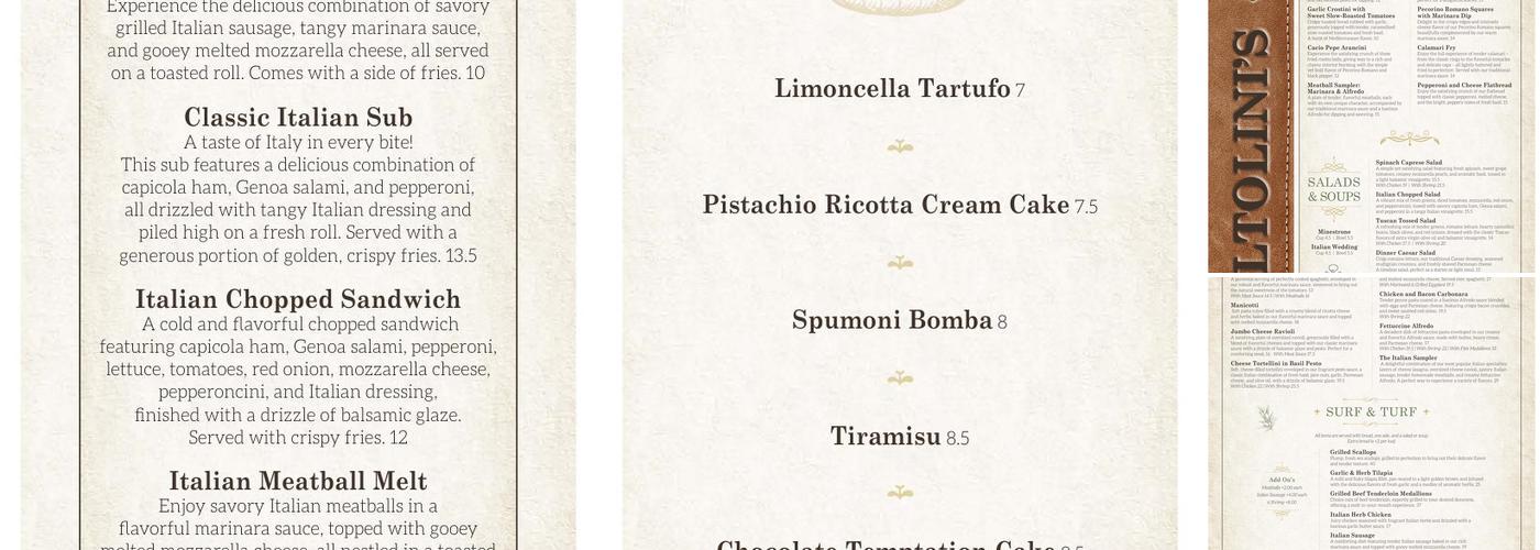 Voltolini's Menu