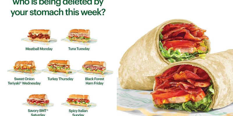 Subway Menu