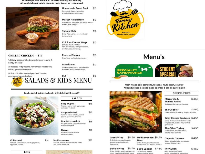 Ramsey Kitchen Menu