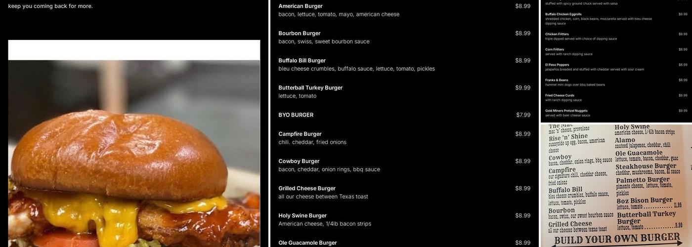 Chuck Wagon Menu