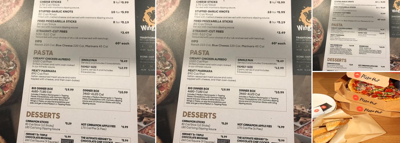 Pizza Hut Menu