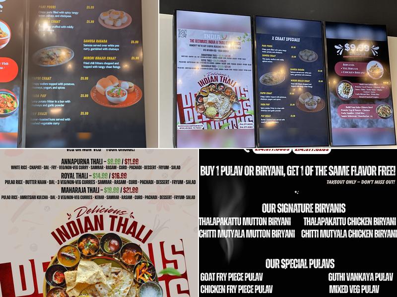 India X Menu