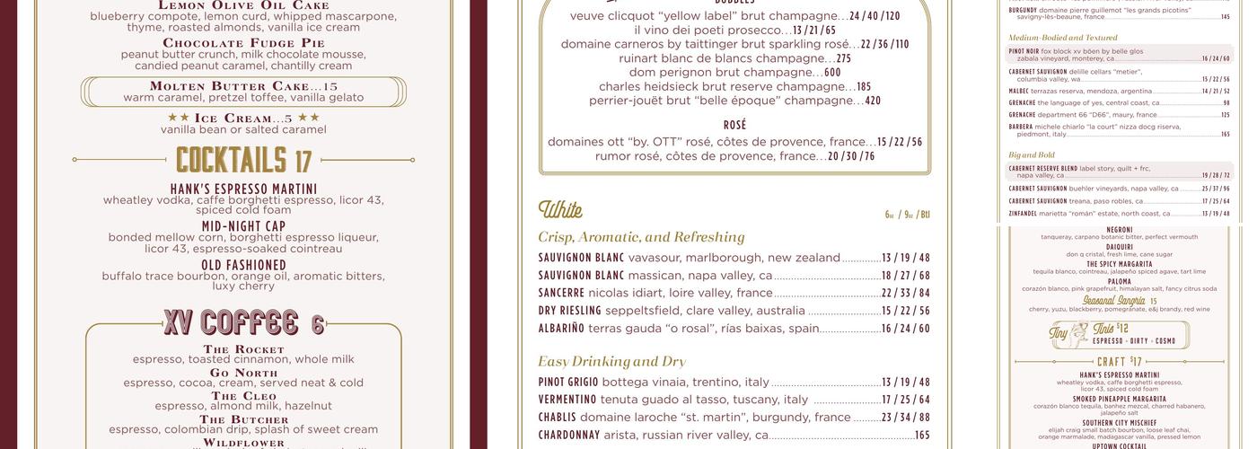 The Henry Menu