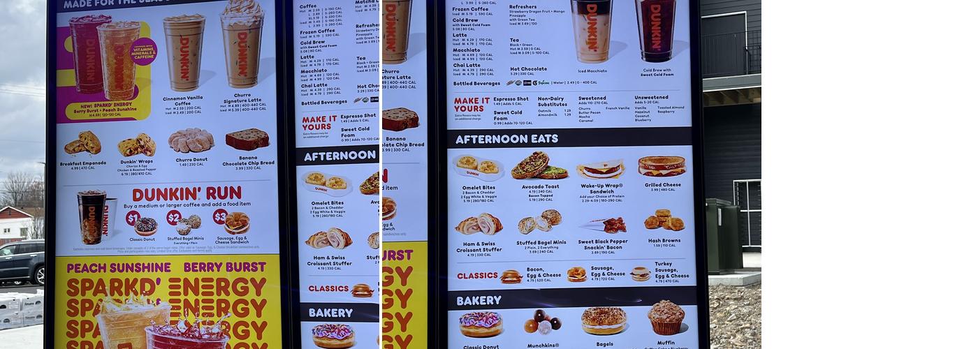 Dunkin' Menu