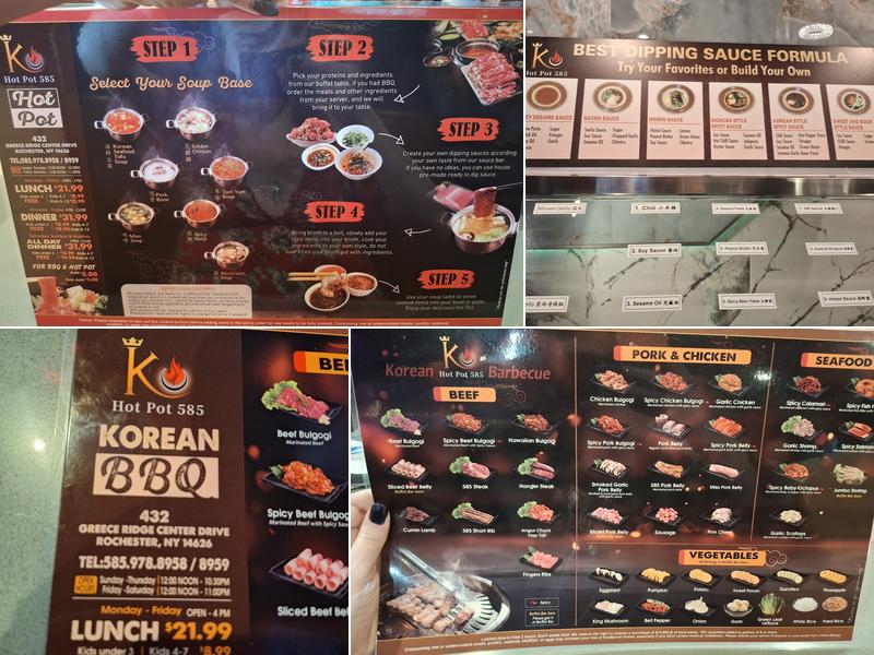 Hot Pot 585 & BBQ Menu