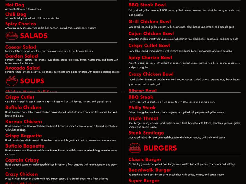 Subsational Menu