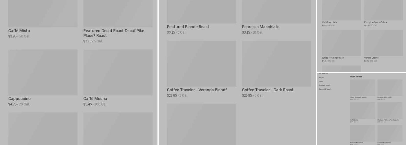 Starbucks Menu