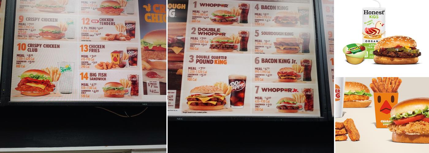 Burger King Menu