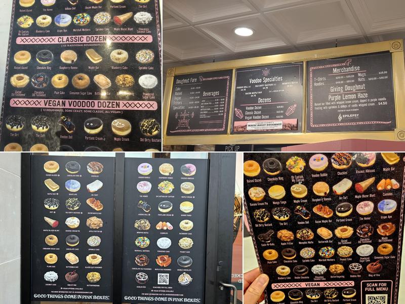 Voodoo Doughnut Menu