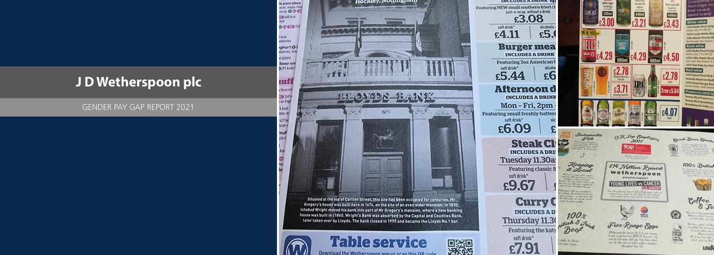 Lloyds No.1 Bar - JD Wetherspoon Menu