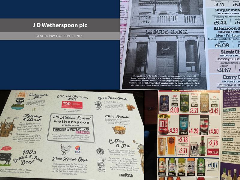 Lloyds No.1 Bar - JD Wetherspoon Menu