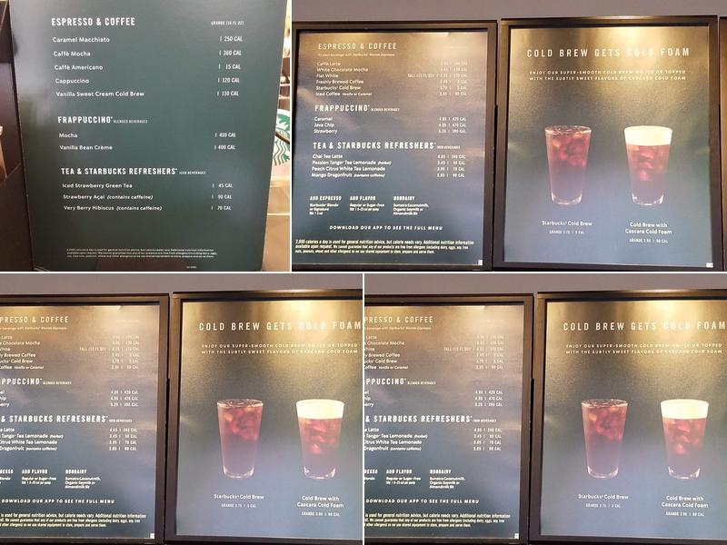 Starbucks Menu