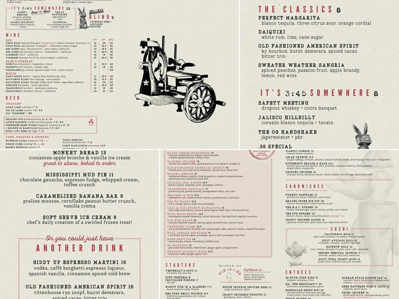 Culinary Dropout Menu