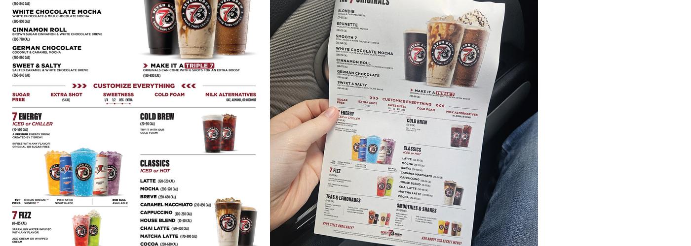 7 Brew Coffee Menu