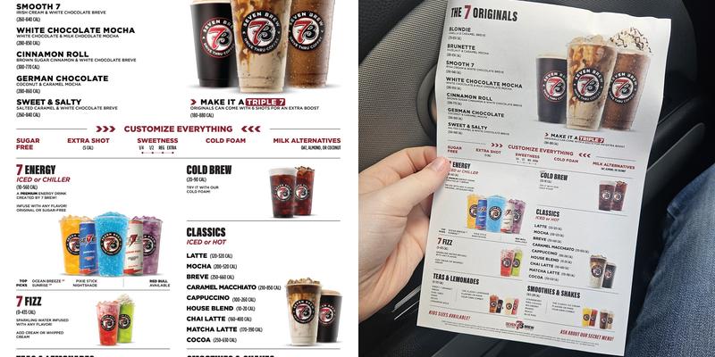 7 Brew Coffee Menu