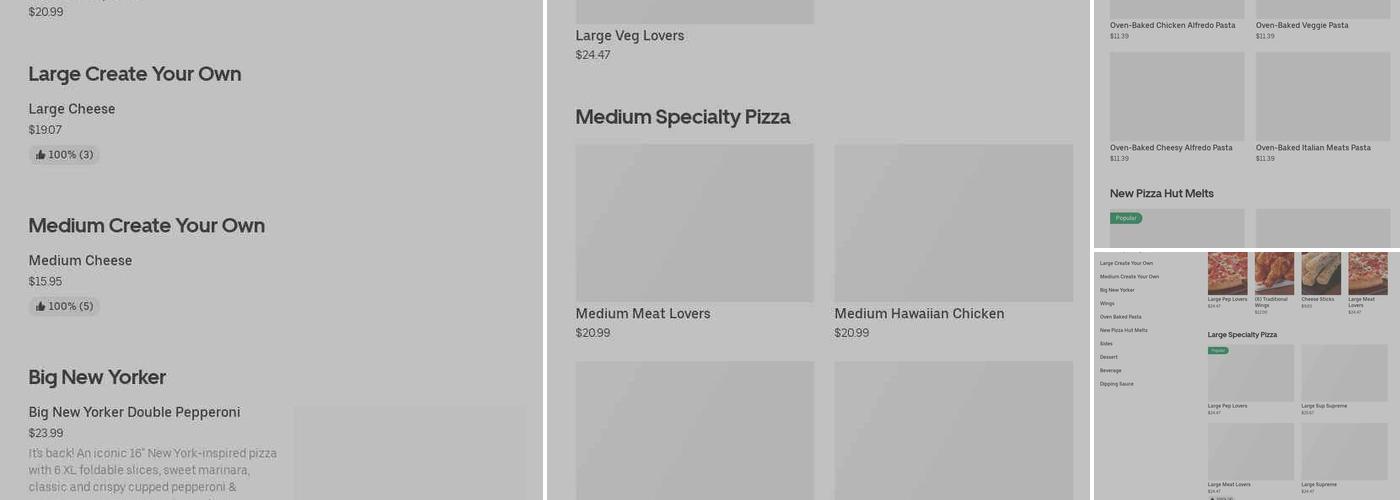 Pizza Hut Menu