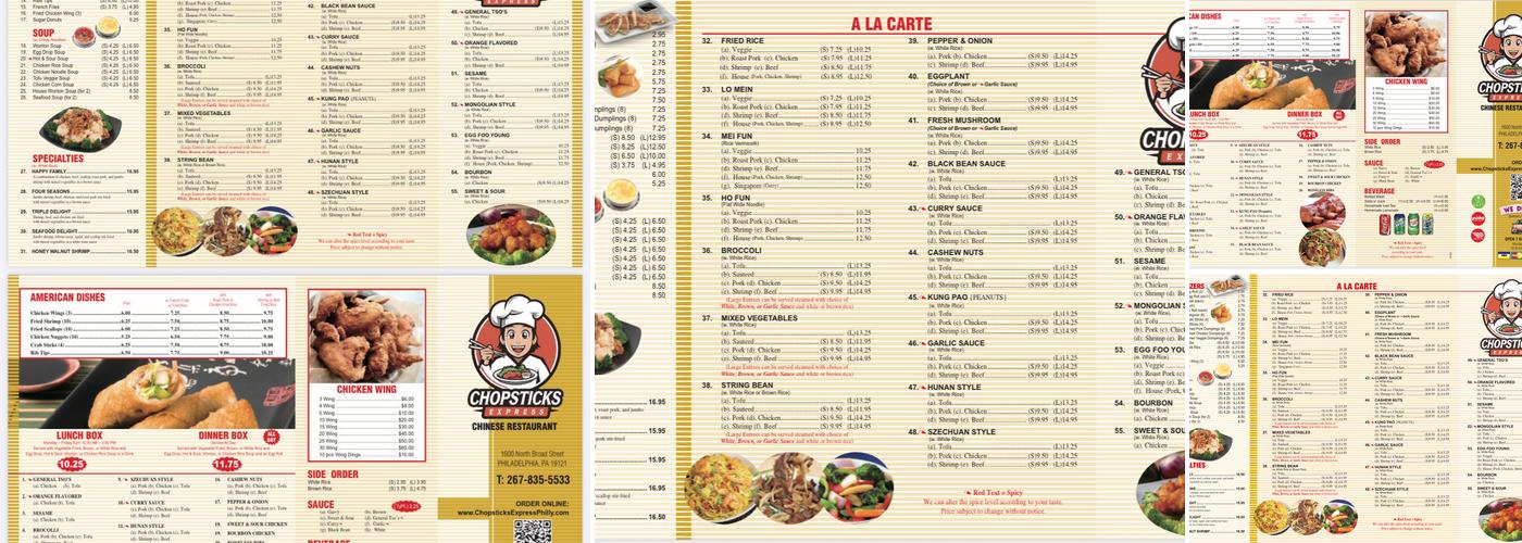 Chopsticks Express Menu