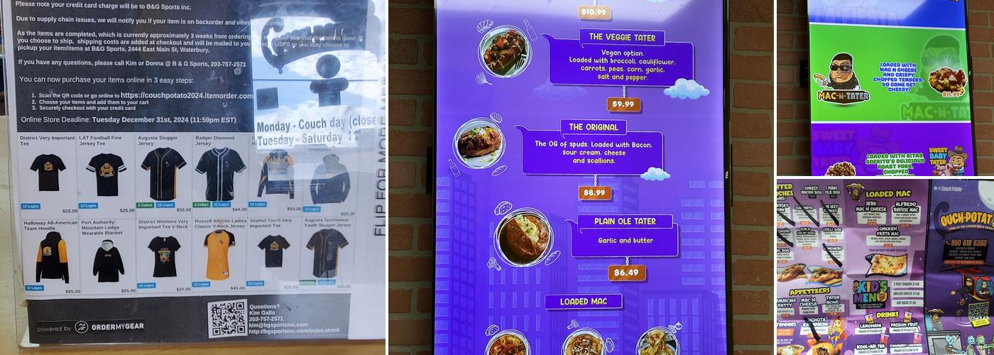 Couch Potato Menu