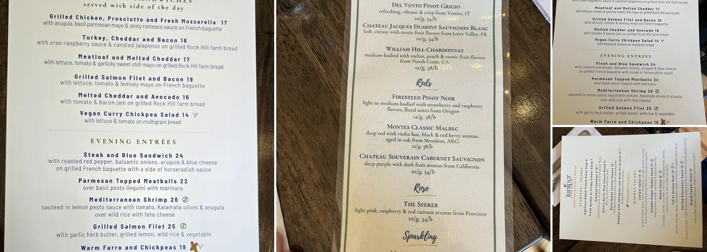 Juniper Menu