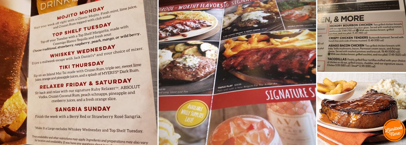 Ruby Tuesday Menu