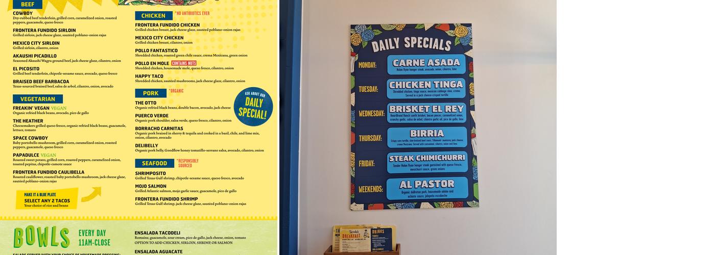 Tacodeli Menu