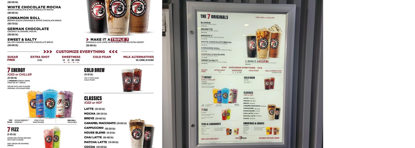 7 Brew Coffee Menu