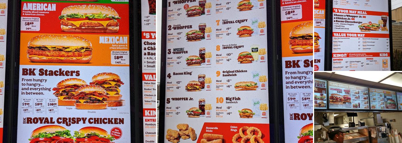 Burger King Menu
