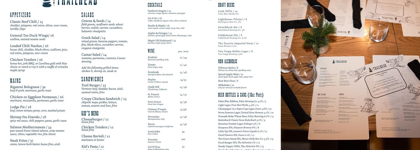 The Trailhead Menu