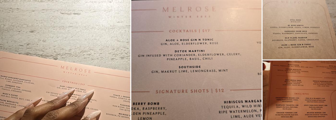 Melrose Menu