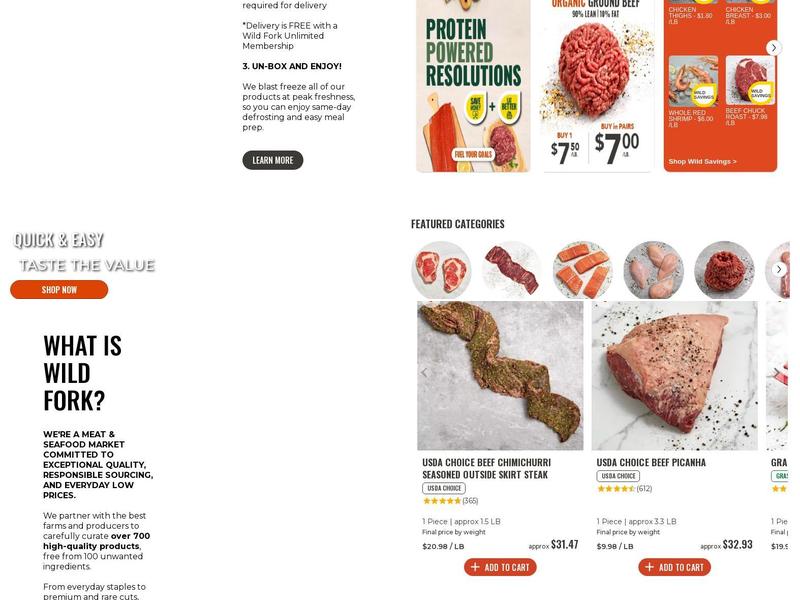 Wild Fork Menu