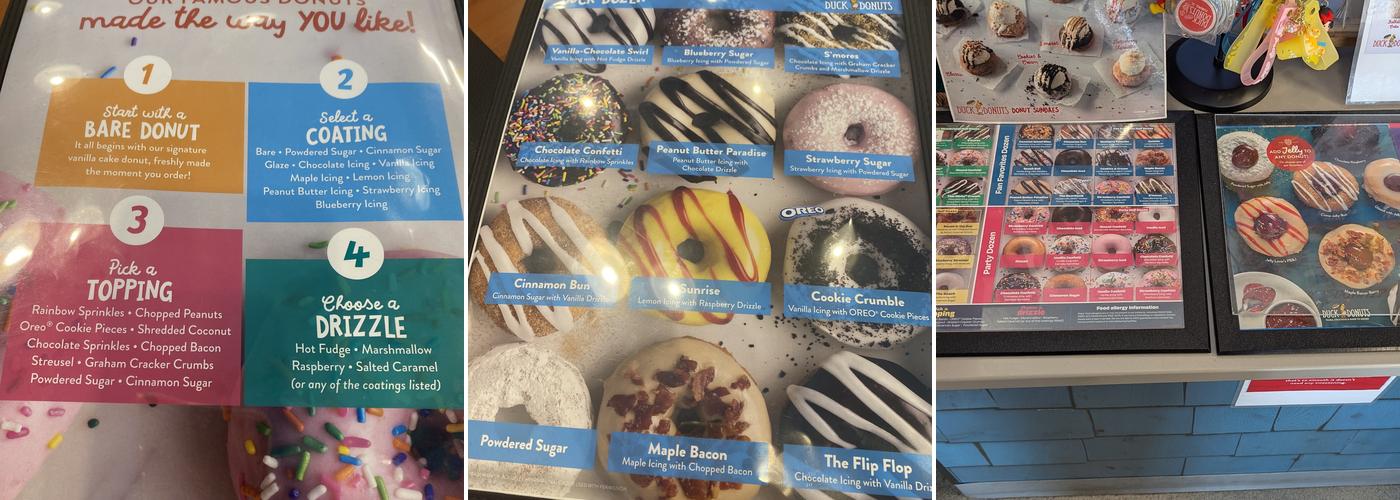 Duck Donuts Menu