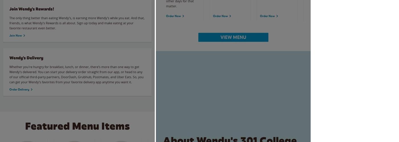 Wendy's Menu