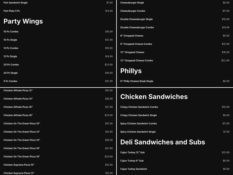 Livelihood LLC Menu