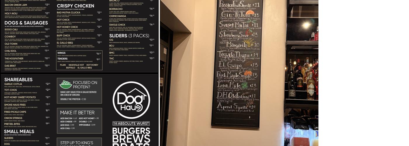 Dog Haus Biergarten Menu