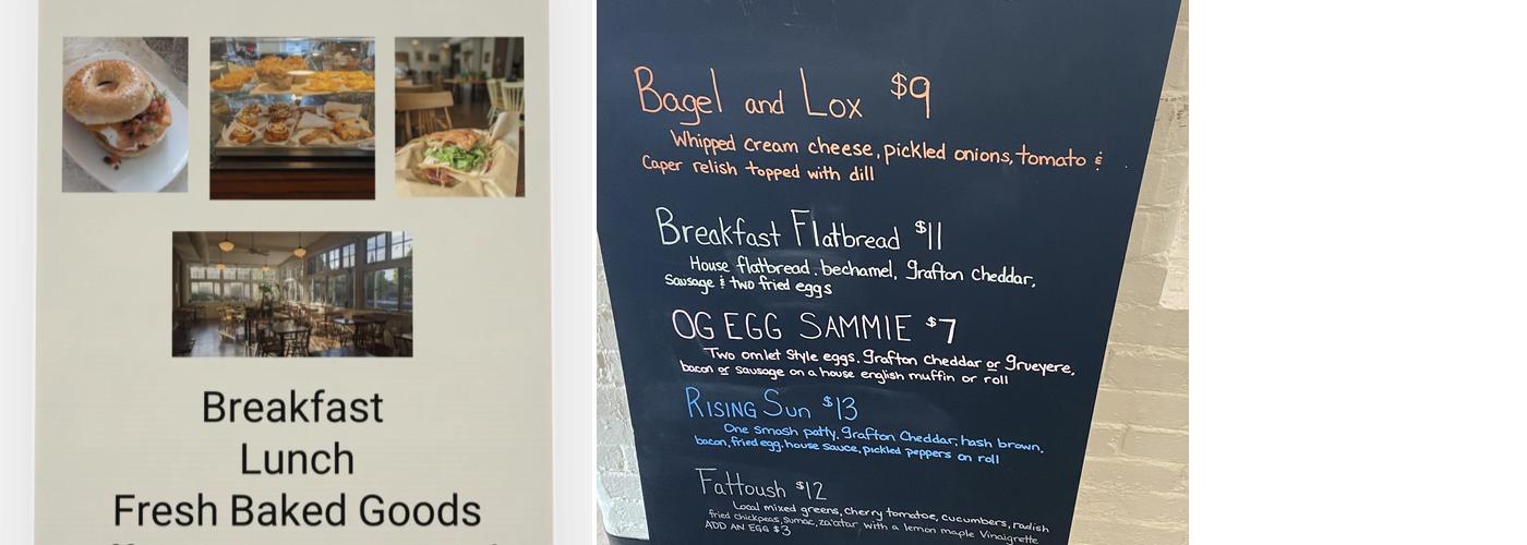 Harmony Loft Menu