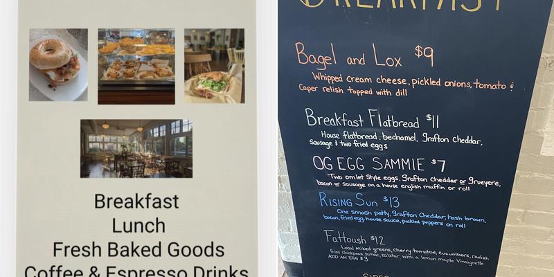 Harmony Loft Menu