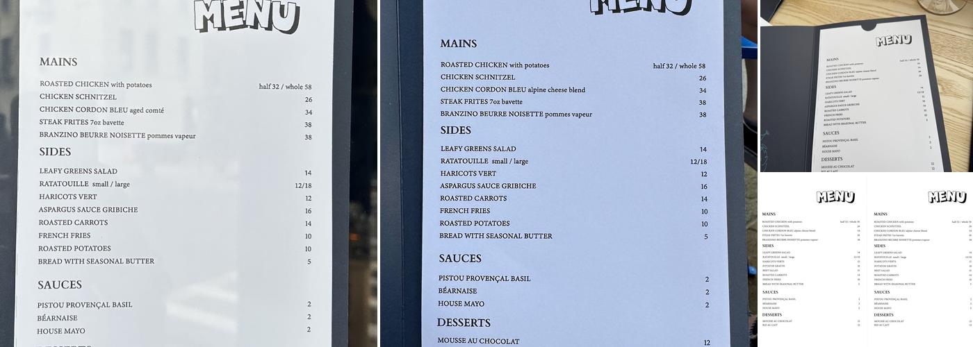 BADABOOM Menu