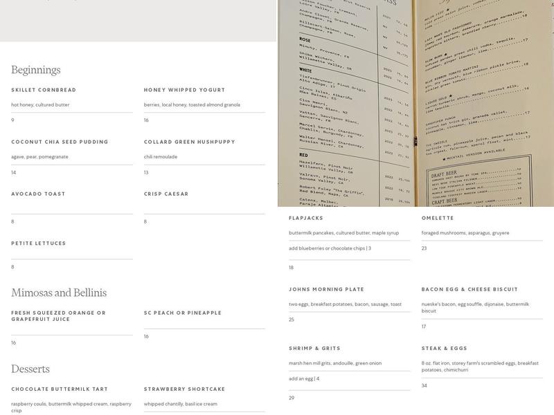 Linnette's Menu