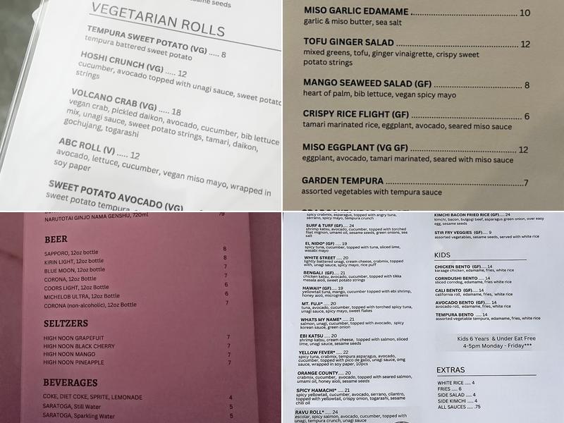 Sensō Menu