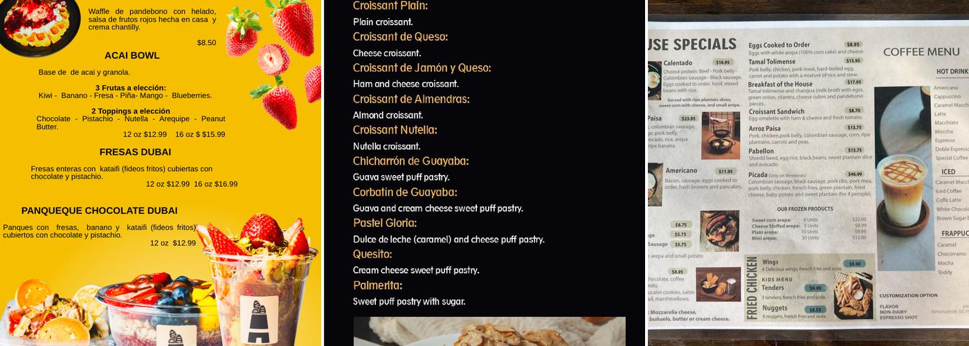 Sabores a tu Mesa Menu