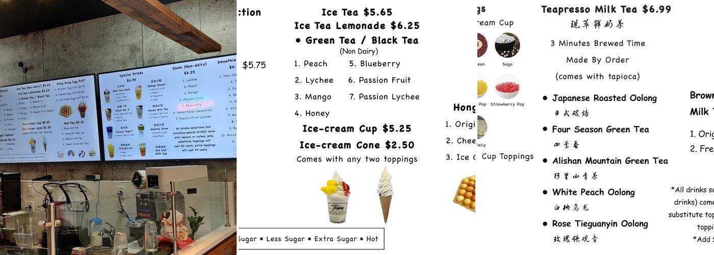 Teapsy Menu