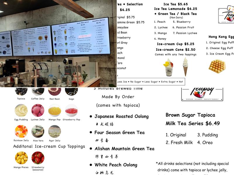 Teapsy Menu