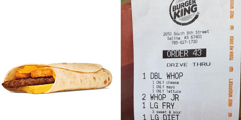 Burger King Menu