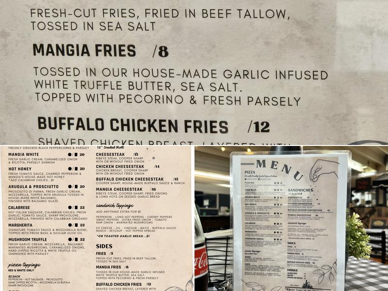 Nicky’s & Ant’s Menu