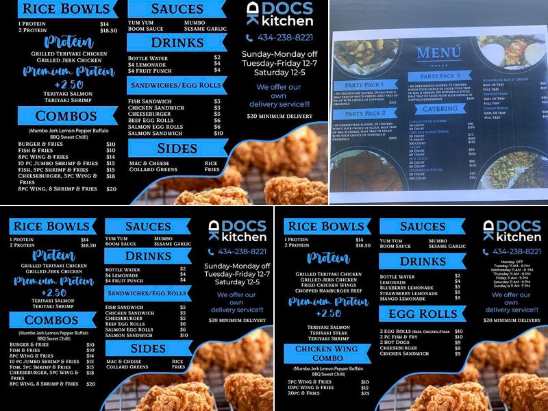 Docs Kitchen Menu