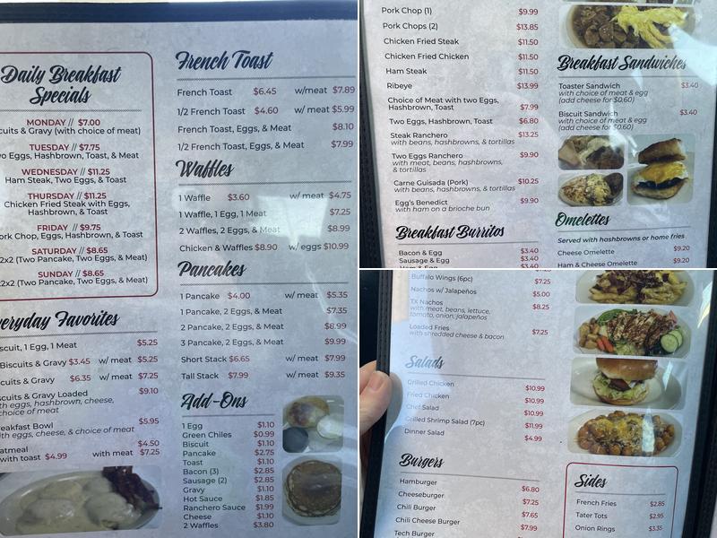 Tech Cafe Menu
