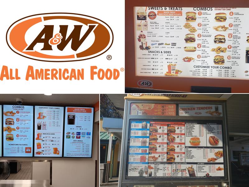 A&W Restaurant Menu