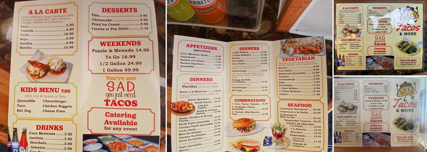 Tacos & More Menu