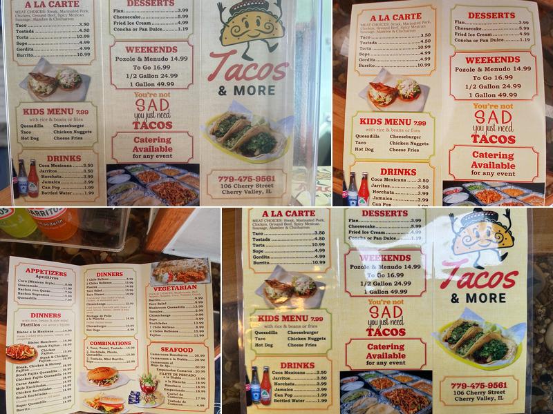 Tacos & More Menu